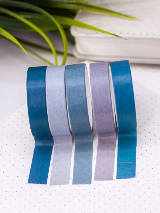 Набор декоративного скотча &quot;Intensive tone&quot;, blue, mix 