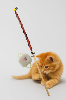 Махалка для кошек на пружине "Норковый зверек-2", 50 см