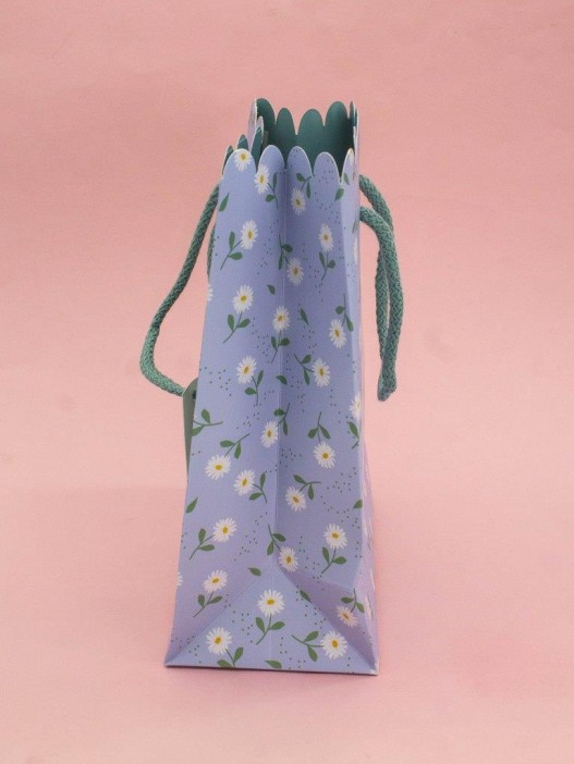 Пакет подарочный «Craft flowers», blue (18*23*10) 