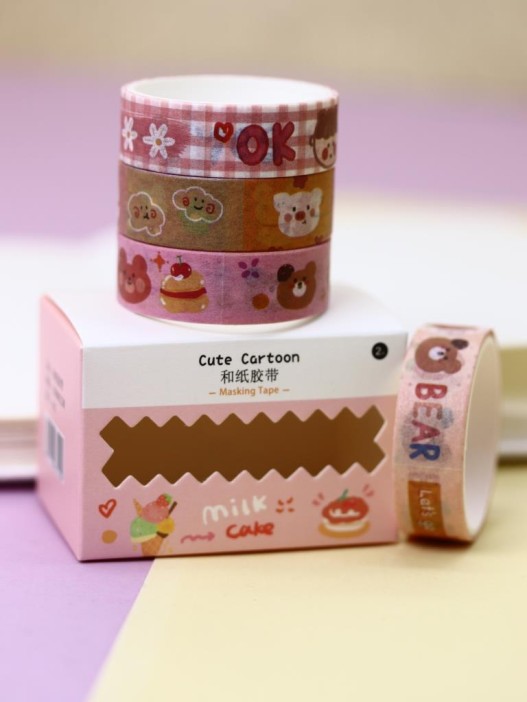 Набор декоративного скотча &quot;Cute cartoon Cake&quot;, pink 