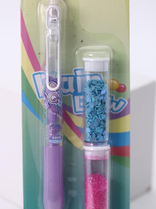 Клеевая ручка с блестками 2 цветов "Candy Handmade, yellow pen" 
