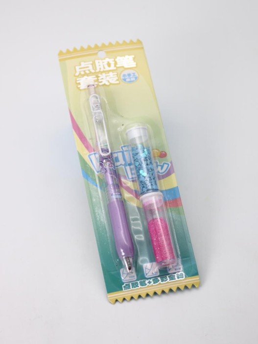 Клеевая ручка с блестками 2 цветов "Candy Handmade, yellow pen" 