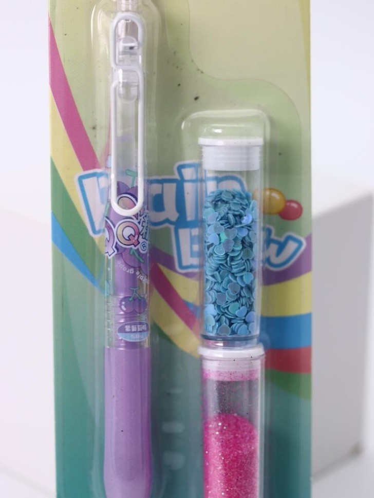 Клеевая ручка с блестками 2 цветов "Candy Handmade, yellow pen"