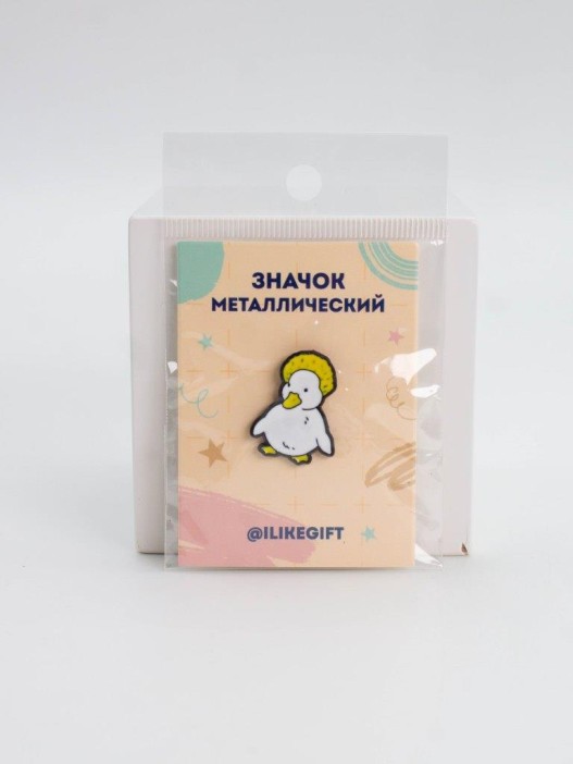 Значок металлический iLikeGift &quot;Duck halo&quot; 