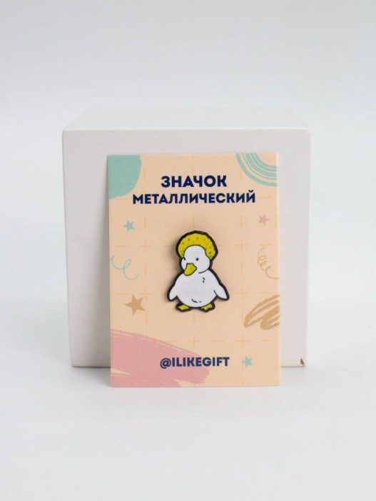 Значок металлический iLikeGift &quot;Duck halo&quot; 