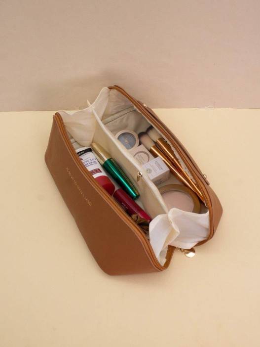 Сумка - органайзер из экокожи &quot;Rose of no man&#039;s land&quot; brown, 22*11*11 см 