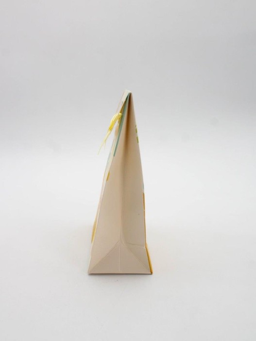 Пакет подарочный (XS) &quot;Big flowers&quot;, yellow (12x6x16) 