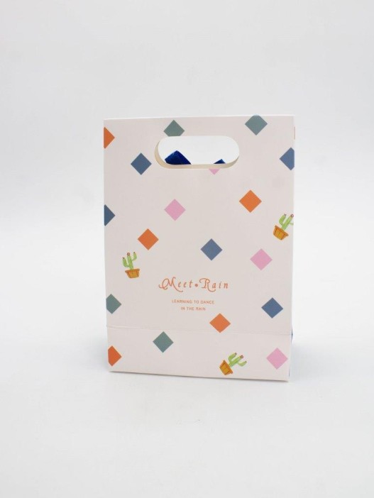 Пакет подарочный (XS) &quot;Colorful diamonds&quot;, white (12x6x16) 