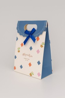 Пакет подарочный (XS) "Colorful diamonds", white (12x6x16)