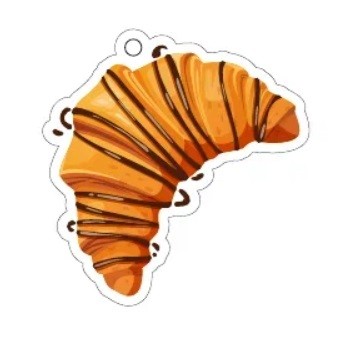 Брелок ECO из дерева iLikeGift «Круассан» 