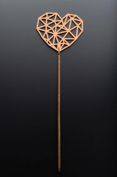 Топпер 5 шт &quot;Сердце&quot; №50, персиковый, фанера (80*66*4 мм) 