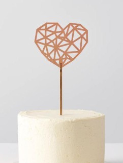 Топпер 5 шт "Сердце" №50, персиковый, фанера (80*66*4 мм)