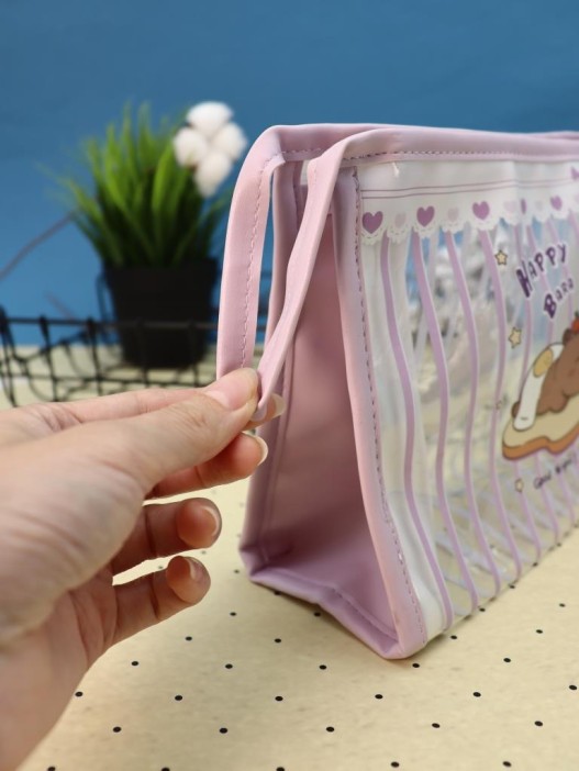 Косметичка &quot;Happy Capybara&quot;, purple (17*25*8 см) 