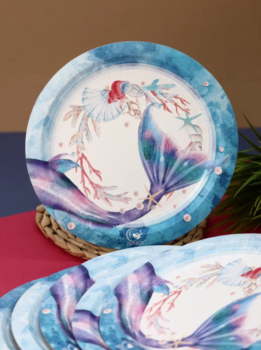 Набор бумажных тарелок 6 шт. &quot;Русалка&quot; (230 мм) 