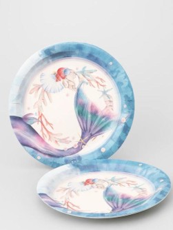 Набор бумажных тарелок 6 шт. "Русалка" (230 мм)