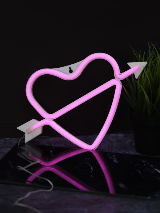 Неоновый подвесной ночник «Broken heart», USB, розовое свечение (28*18 см) 