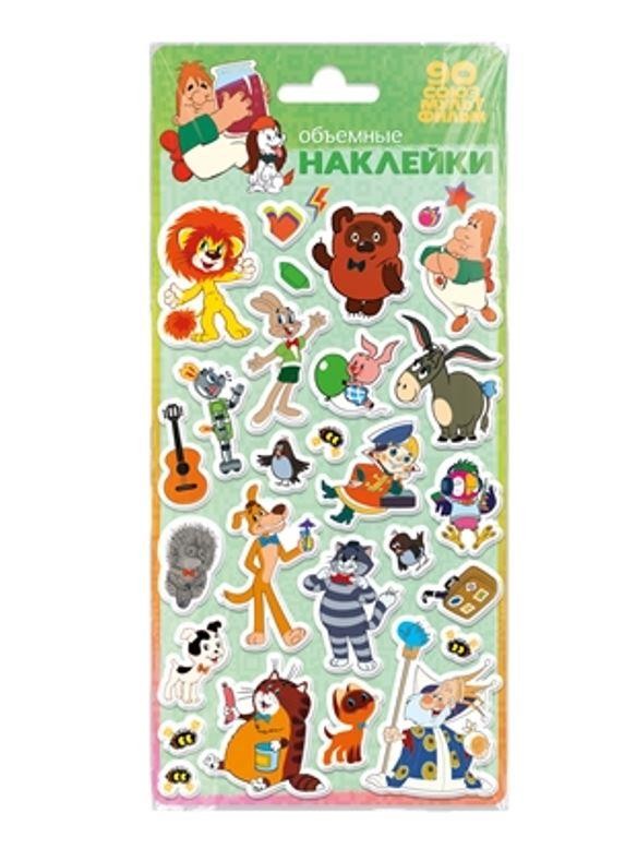 Наклейки фольгированные "Союзмультфильм" дизайн 2 (10.5*22.8см) 
