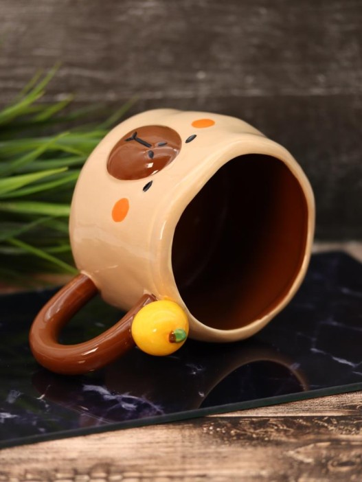 Кружка керамическая iLikeGift «Amazing capybara», brown 