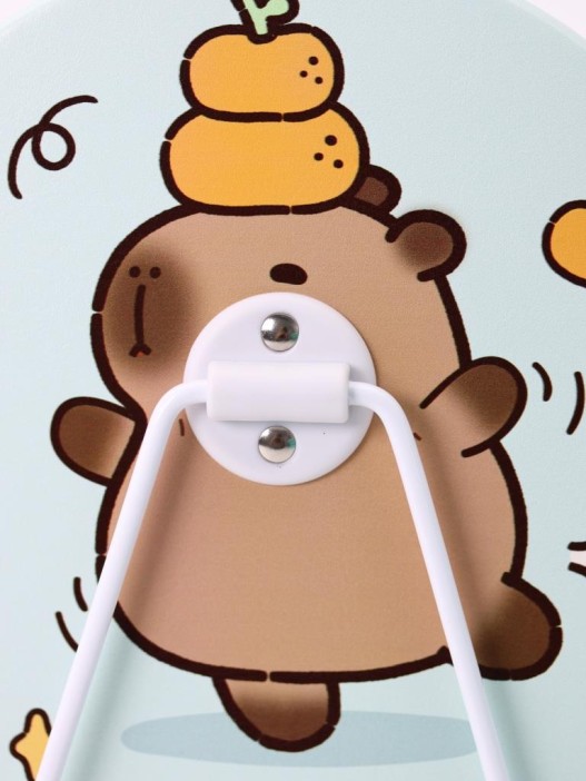 Зеркало настольное &quot;Capybara is happy&quot;, голубое, 15,6*15,6 см 