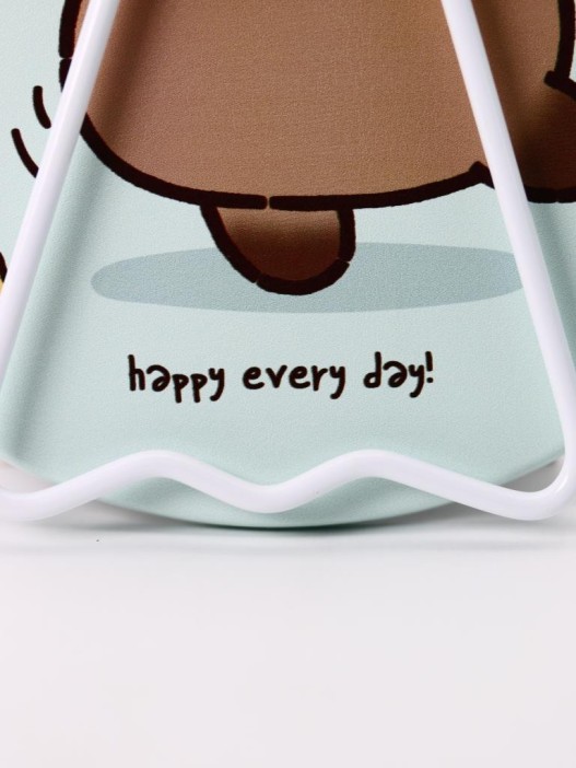 Зеркало настольное &quot;Capybara is happy&quot;, голубое, 15,6*15,6 см 