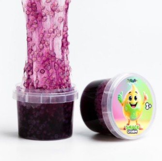 Слайм "СТЕКЛО Smaсk", фиолетовый, с шариками (90гр)