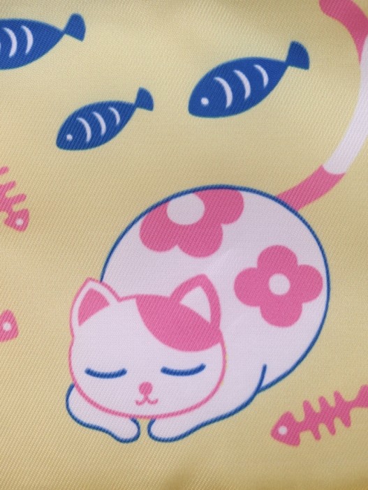 Косметичка "Cat fishing", yellow 