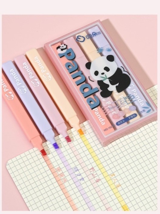 Набор маркеров-текстовыделителей 4 шт "Панда", оранжевый 