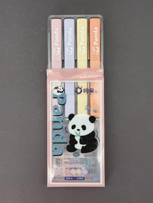 Набор маркеров-текстовыделителей 4 шт "Панда", оранжевый 