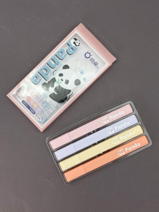 Набор маркеров-текстовыделителей 4 шт "Панда", оранжевый 