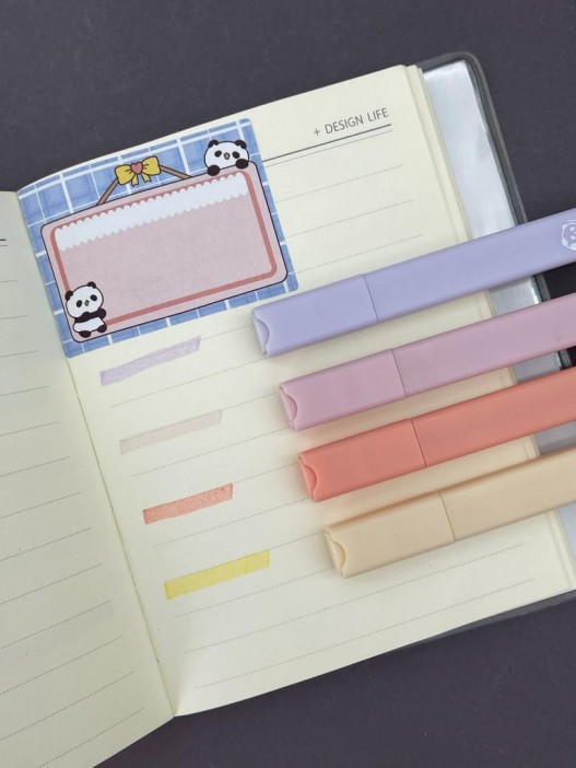 Набор маркеров-текстовыделителей 4 шт "Панда", оранжевый 