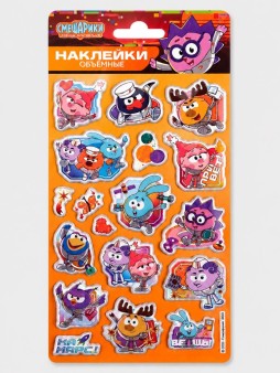Наклейки фольгированные "Смешарики" дизайн 1 (11*22,5см)
