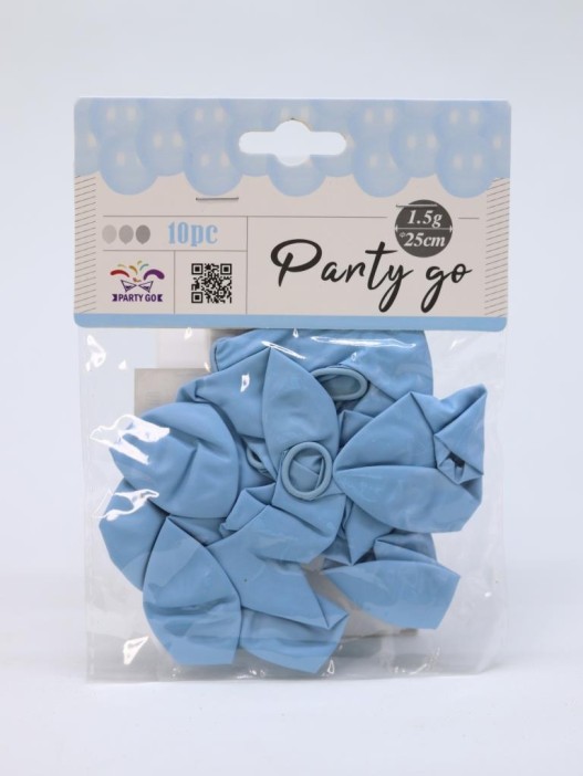 Набор воздушных шаров 10 шт. &quot;Mellow magic&quot;, light blue (25 см) 