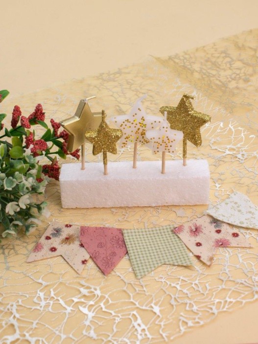 Набор свечей 5 шт. &quot;Golden star&quot; (6,5-7,5 см) 