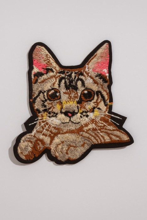 Термонашивка для одежды iLikeGift «Brown cat» 7,6*7,8 см. 