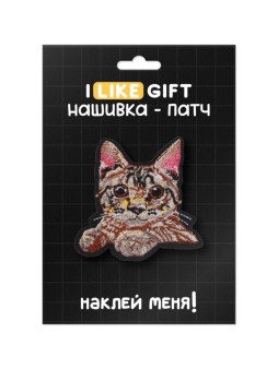 Термонашивка для одежды iLikeGift "Коричневый кот" 7,6*7,8 см