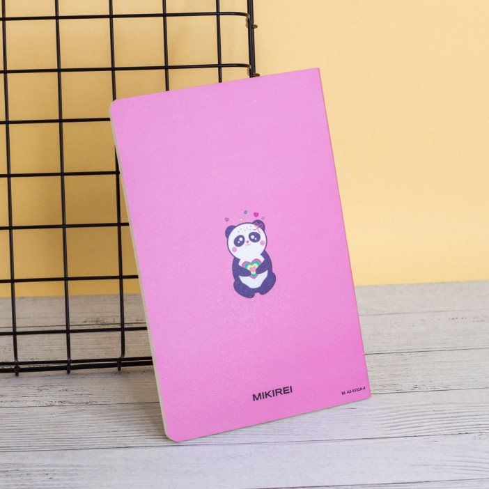 Тетрадь (A5) "Rainbow panda heart" (13.5*20.5) 