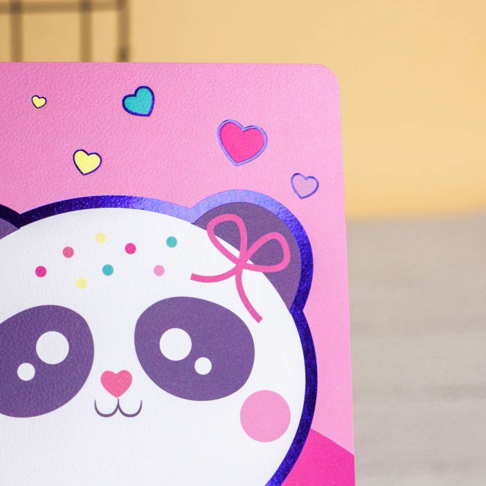 Тетрадь (A5) "Rainbow panda heart" (13.5*20.5) 