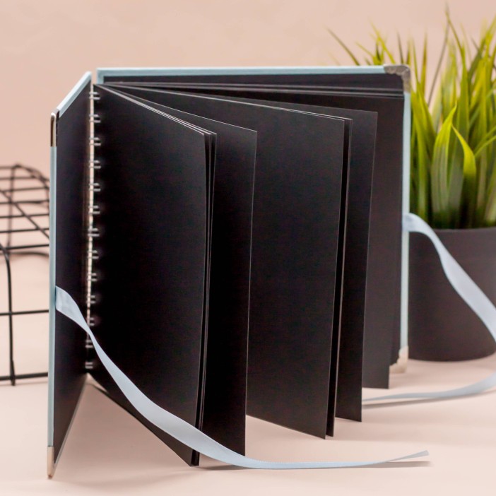 Фотоальбом &quot;Metal&quot;, blue (17,5 х 17,5 см) 