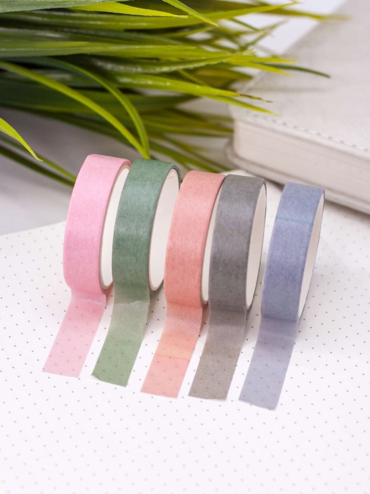 Набор декоративного скотча &quot;Intensive tone&quot;, pink-green, mix 