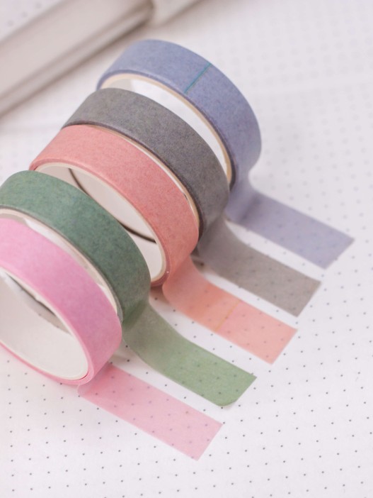 Набор декоративного скотча &quot;Intensive tone&quot;, pink-green, mix 