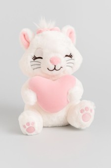 Мягкая игрушка "Kitty heart", white, 19 см