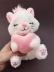 Мягкая игрушка "Кошачье сердце", белый, 19 см