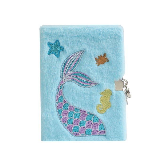 Блокнот плюшевый "Mermaid", blue