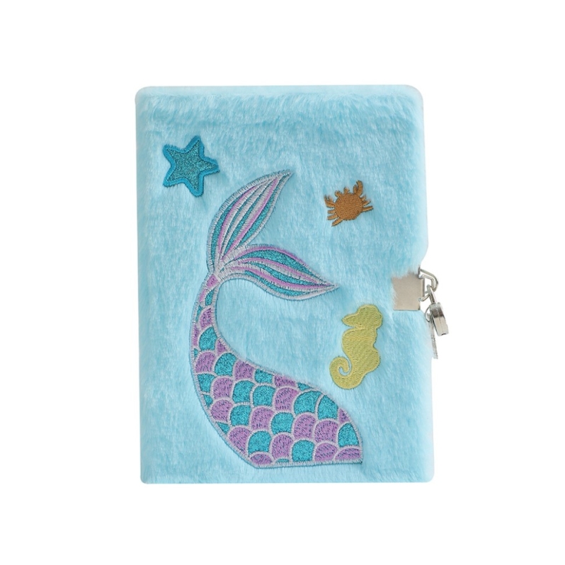 Блокнот плюшевый "Mermaid", blue