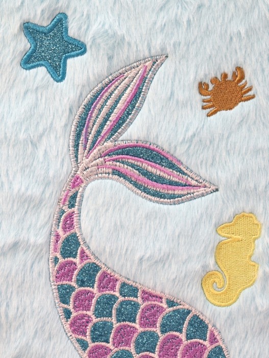 Блокнот плюшевый "Mermaid", blue