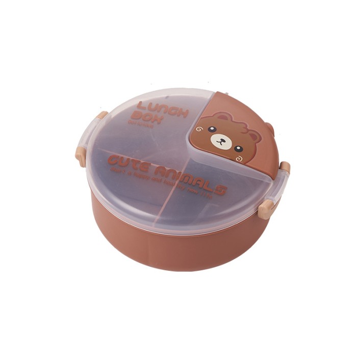 Ланчбокс «Cute animals», brown (1000 ml) 