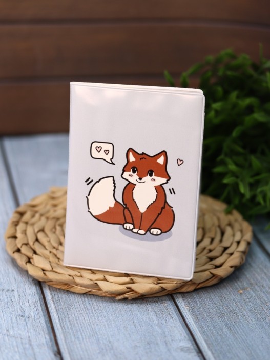Обложка для паспорта Аниме «Fox love», плотность 560 мкм 