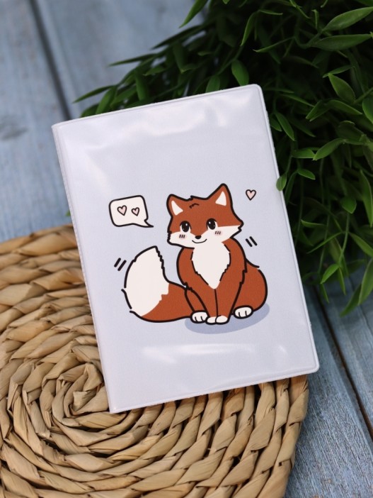 Обложка для паспорта Аниме «Fox love», плотность 560 мкм 