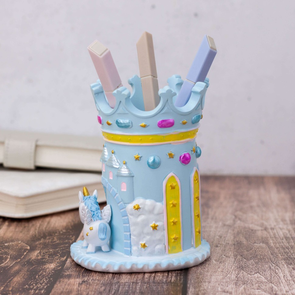 Подставка для канцелярских принадлежностей "Unicorn", blue