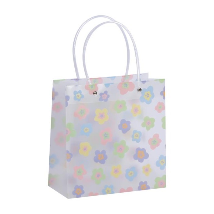 Пакет подарочный прозрачный «Flowers from film», small multi-colored (22*21,5*10) 